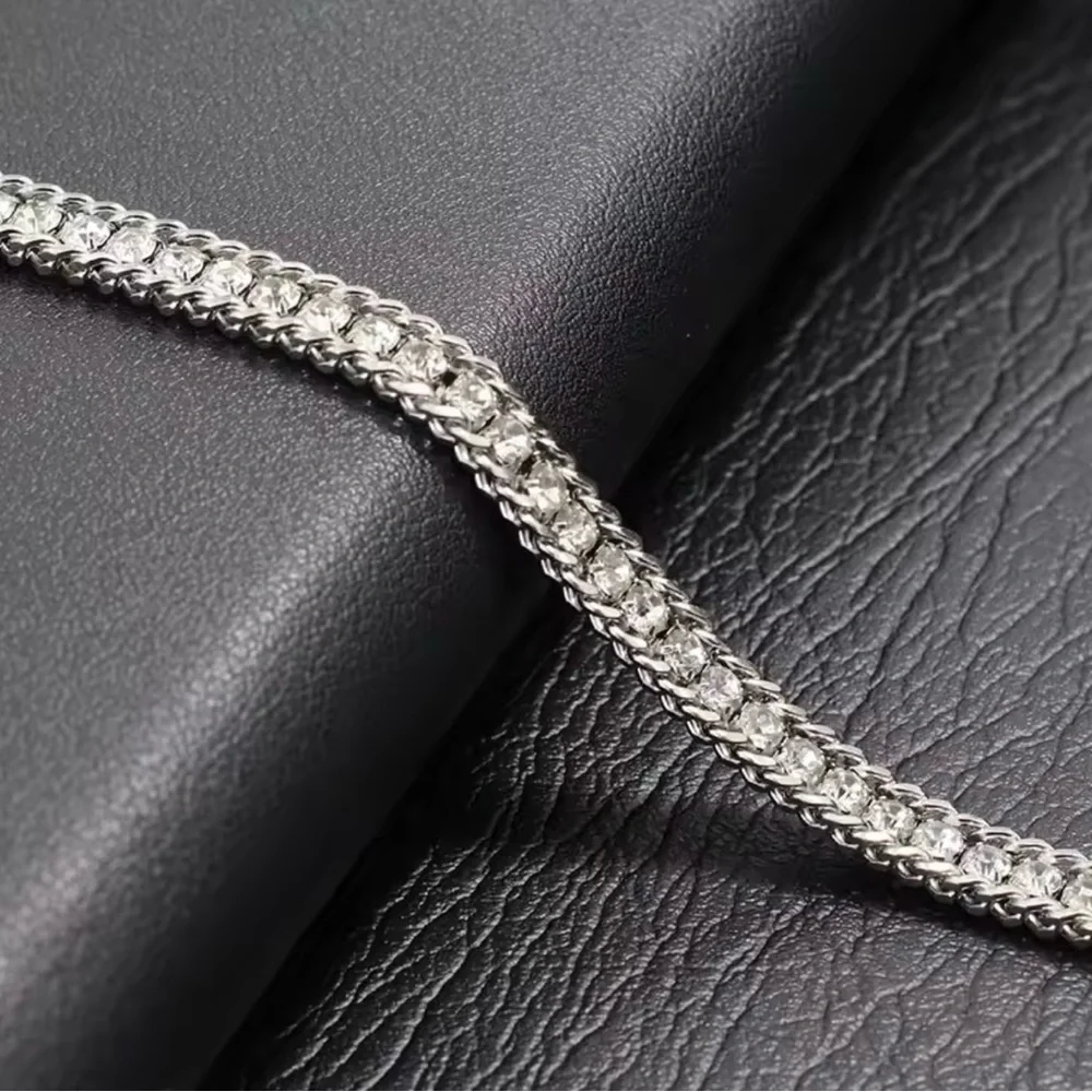Men’s Silver Tennis Bracelet